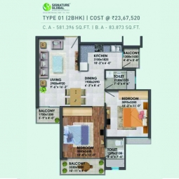 2 BHK Apartment / Flat for Sale in Sector 89, Gurgaon