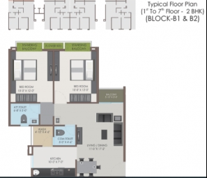 2 BHK Apartment / Flat for Sale in Atladra, Vadodara