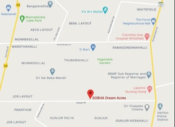 2 BHK Apartment / Flat for Rent in Varthur, Bangalore